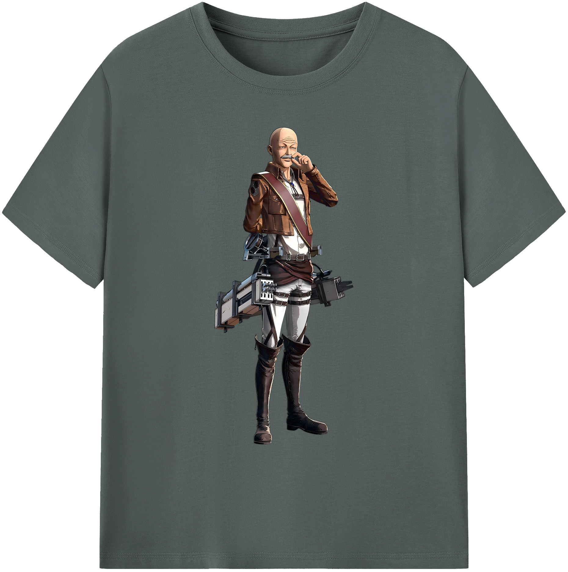 （画像用） 進撃の巨人 ドット·ピクシス Attack on Titan Dot Pixis 綿100％ メンズ半袖Tシャツ｜肌触りやわらか＆通気性